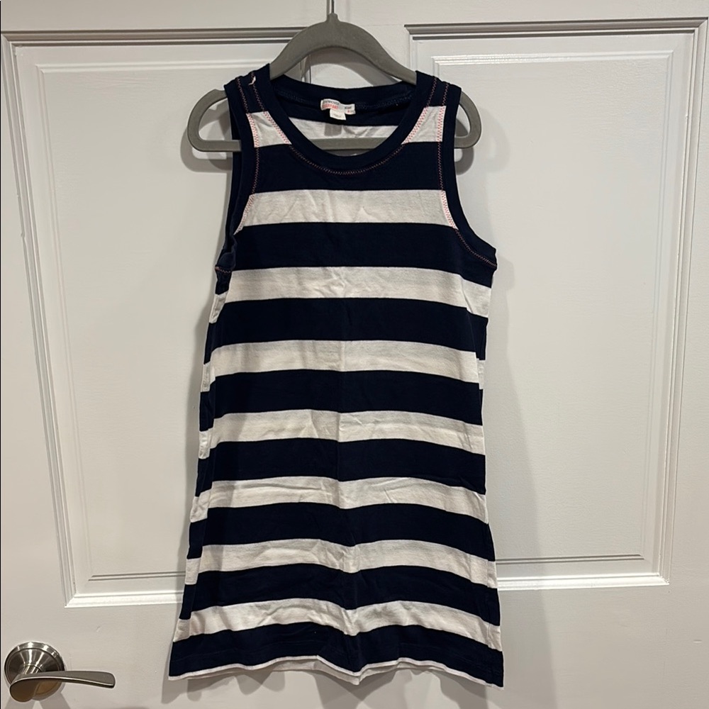 Navy and White Striped Dress